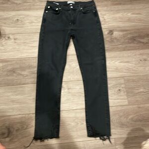 Agolde black skinny/straight leg jeans, size 27/ankle length